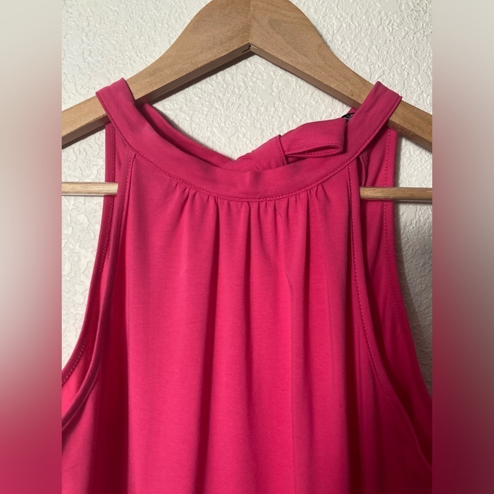 Ouges hot pink halter top dress fit and flare min… - image 5
